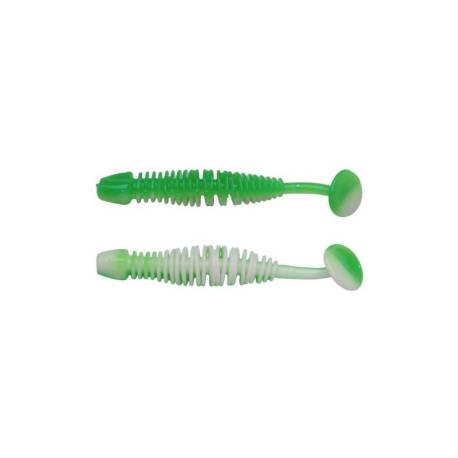 Grub BERKLEY POWER LEECH 5cm, Spring Green/WhiteE, 12 buc/plic