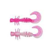 Naluca BERKLEY POWER CURLY 4cm, Pink/White, 12 buc/plic