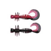 Naluca BERKLEY POWER CURLY 4cm, Salmon Egg Red/Black, 12 buc/plic