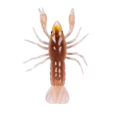 Rac siliconic LIVETARGET CRAWFISH UNRIGGED, 7.1cm, 7.1g, Brown/Yellow, 6 buc/plic