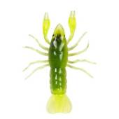 Rac siliconic LIVETARGET CRAWFISH UNRIGGED, 9.7cm, 9.7g, Chartreuse/Green, 5 buc/plic