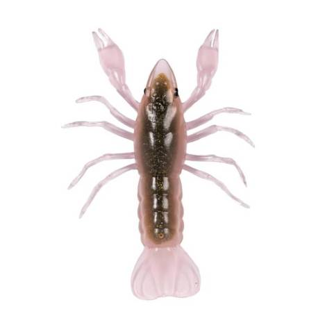 Rac siliconic LIVETARGET CRAWFISH UNRIGGED, 9.7cm, 9.7g, Natural/Pumpkin, 5 buc/plic