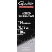 Montura GAMAKATSU METHOD HAIR RIG BANDED nr.14, 0.19mm, 10cm, 8buc/plic