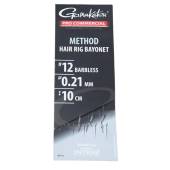 Montura GAMAKATSU METHOD HAIR RIG BAYONET nr.12, 0.21mm, 10cm, 8buc/plic