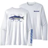 Bluza MUSTAD Seabass Technical Shirt, White, S