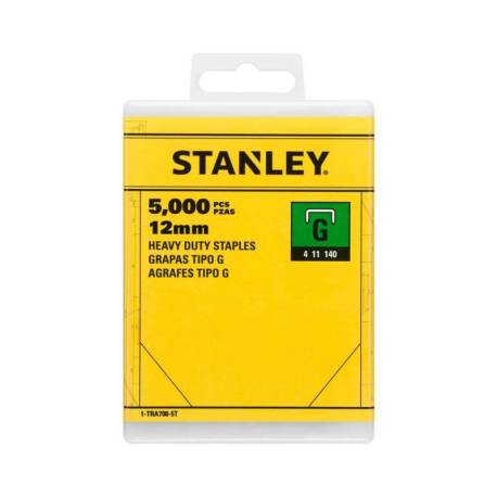Capse pentru aplicatii profesionale STANLEY 1-TRA708-5T, 12mm, 5000 buc tip G 4/11/140, blister