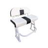 Cadru scaun de barca FISHMASTER Pro Series Leaning Post, aluminiu vopsit in alb, fara perna