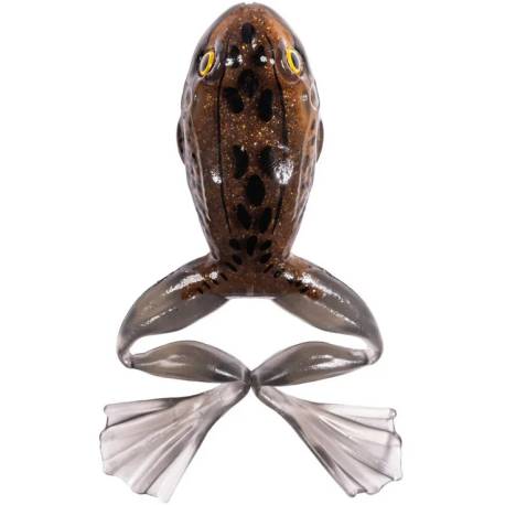 Broasca LIVETARGET FREESTYLE FROG UNRIGGED 6cm, Brown/Black, 3 buc/plic