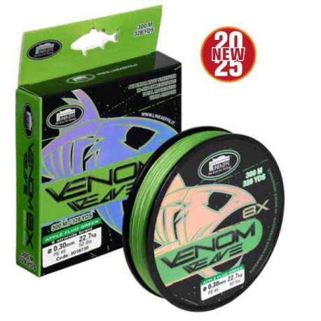 Fir LINEAEFFE Venom Weave Braid 8x Apple Green, 0.12mm, 6.8kg, 150m