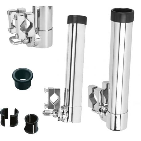 Suport lansete barca GFN 142263 cu montare pe cabina sau balustrade, otel inoxidabil