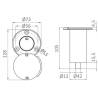 Baza Deluxe pentru dus telescopic OSCULATI Rocky 15.480.xx, inox