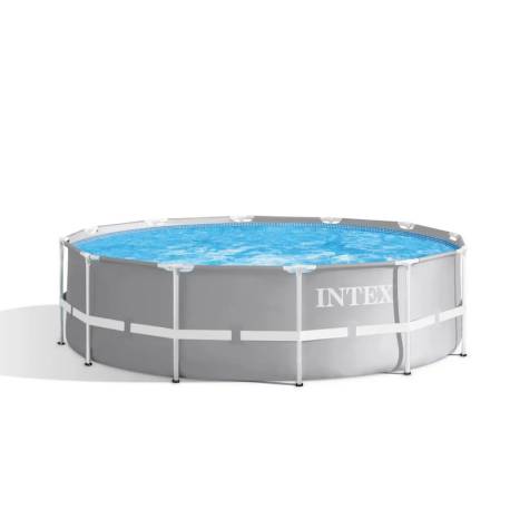Set piscina cu cadru metalic INTEX PRISM FRAME 366x99cm, sistem de filtrare inclus