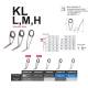 Inel lanseta FUJI ALCONITE CCKLAG Seria K Nr. 8H, Frosted Silver