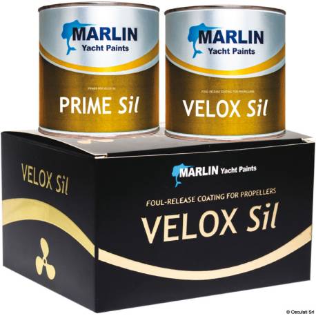 Kit vopsea anti vegetatie pentru elice MARLIN Velox Sil 250ml