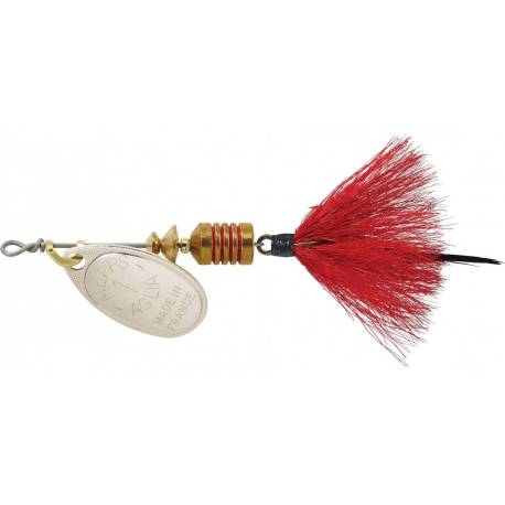 Lingurita rotativa MEPPS MOUCHE ROUGE nr.00, 1.5g, Silver