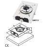 Plita pe gaz din inox GFN 240111, 1 arzator, 1800W, 210x290mm