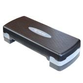 Stepper fitness ajustabil pe 2 niveluri, gri cu negru, TheWay Fitness