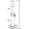 Large thread Lock telescopic table pedestal 450/700 mm