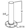 Tread Lock aluminium table pedestal 685 mm