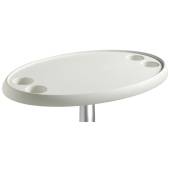 Blat de masa oval pentru ambarcatiuni OSCULATI 48.417.51, alb, 762x457 mm
