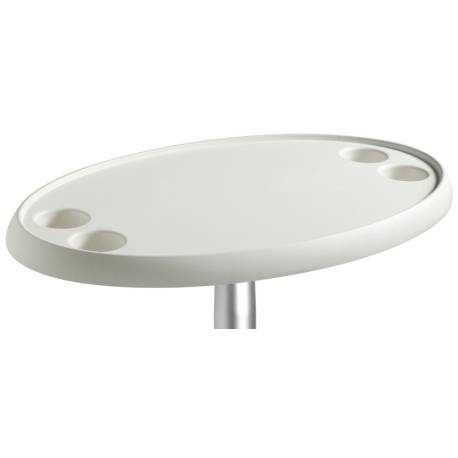 Blat de masa oval pentru ambarcatiuni OSCULATI 48.417.51, alb, 762x457 mm