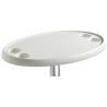 Blat de masa oval pentru ambarcatiuni OSCULATI 48.417.51, alb, 762x457 mm