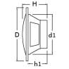 Pereche difuzoare marine OSCULATI Dual cone 3" 2x20W, alb