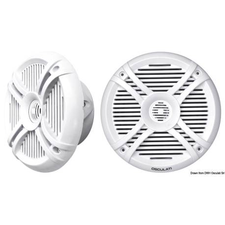 Pereche difuzoare marine cu LED RGB OSCULATI, 6.5" alb