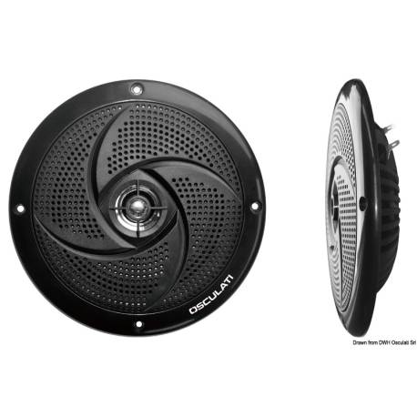 Pereche difuzoare marine OSCULATI Dual Cone Ultra Slim 5.25" negru