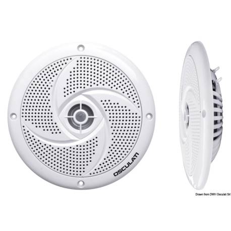 Pereche difuzoare marine OSCULATI Dual Cone Ultra Slim 4" alb