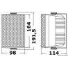 Set difuzoare marine stereo Cabinet, 2-cai, alb, 164x98mm