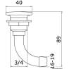 Aerisire rezervor combustibil cu cot 90° OSCULATI, 19mm, alama cromata