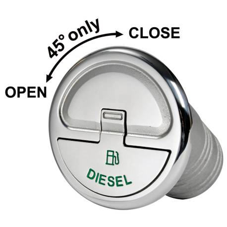 Gura alimentare rezervor Diesel OSCULATI Quick Lock 30° 38 mm