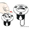 Gura alimentare rezervor Diesel OSCULATI, alama cromata, 50 mm