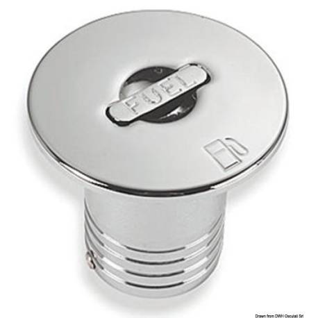Chromed brass FUEL straight deck plug 38 mm