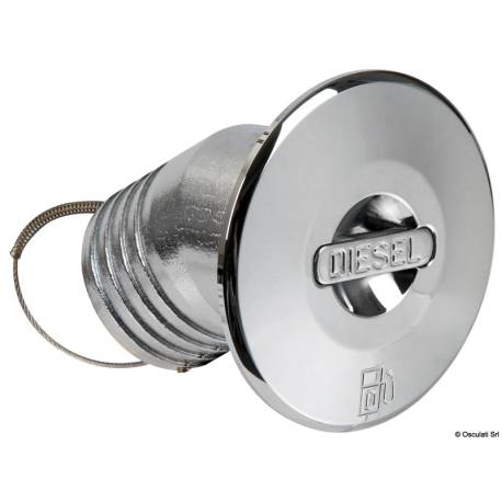 Chromed brass FUEL 30° angled deck plug 38 mm