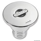 Chromed brass WATER 30° angled deck plug 38 mm
