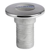 WATER deck plug cast mirror polished AISI316 38 mm