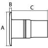 DIESEL deck plug cast mirror polished AISI316 50mm