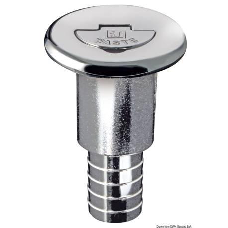 Gura de alimentare din alama cromata pentru reziduuri, 38mm