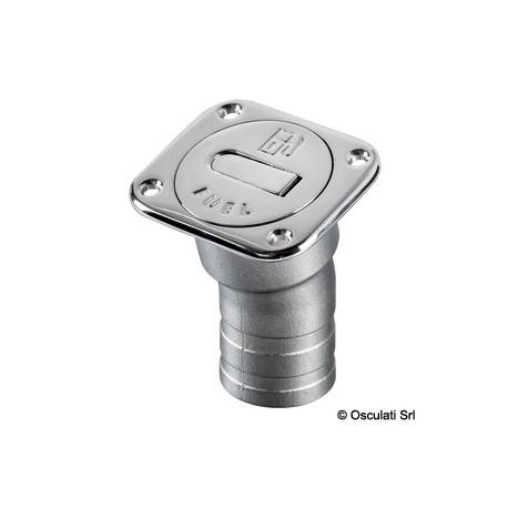 Gura alimentare patrata pentru Diesel, 38mm, inox AISI316 
