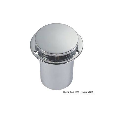Fuel deck plug chromed brass