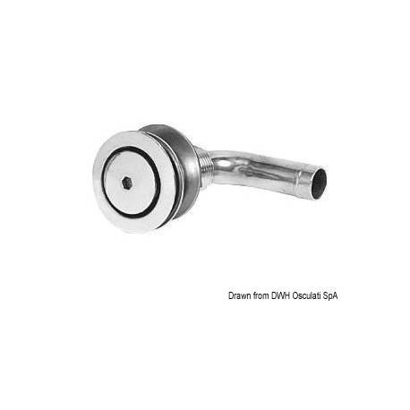Aerisire combustibil cu cot la 90° OSCULATI 20.272.02, inox AISI 316, 45mm