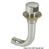 Aerisire combustibil OSCULATI 20.287.92, cu cot la 90° stanga, 16mm, alama cromata
