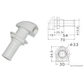Aerisire rezervor combustibil OSCULATI 20.283.00, plastic, 16mm