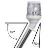 Lumina navigatie Classic 360° pe suport inclinat la 30° 60cm, alb