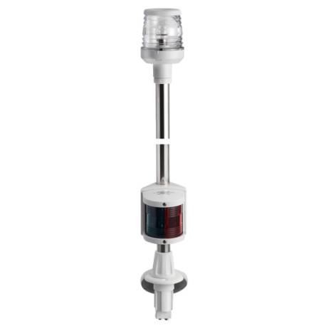 Recess white combined lightpole 100 cm