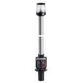 Lumina navigatie 360° verde/rosu pe stalp cu montare in nisa 100cm, carcasa neagra