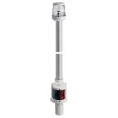 Lumina navigatie 360° verde/rosu pe stalp cu montare in nisa 100cm, carcasa alba