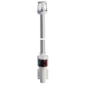 Lumina navigatie 360° verde/rosu pe stalp cu montare bulkhead 100cm, carcasa alba